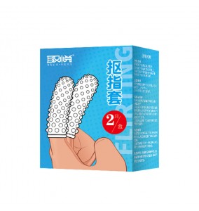 PLEASE ME - Fingertip Orgasm G-Spot Stimulator Magic Finger Sleeve (Full Set 2 Pieces - Transparent)